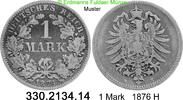 Deutschland Kaiserreich 1 Mark . J.9 kleiner Adler . 330.2134.14 -