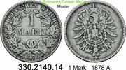 Deutschland Kaiserreich 1 Mark . J.9 kleiner Adler . 330.2140.14 -