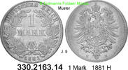 Deutschland Kaiserreich 1 Mark kleiner Adler J.9 . 330.2163.14 -