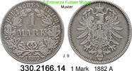 Deutschland Kaiserreich 1 Mark kleiner Adler J.9 . 330.2166.14 -