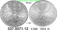 Germany BRD 5 DM Kursmünze Silber J.387 . 337.0071.12 -