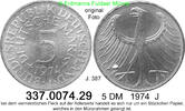 Germany BRD 5 DM . 337.0074.29 -