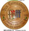 Fulda Medaillenersatz Holzteller Erdmann 93-076-1969 Filzfabrik . 951.0723.11 -