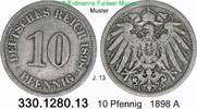 Deutschland Kaiserreich 10 Pfennig J.13 großer Adler . 330.1280.13 -