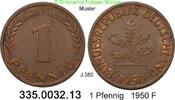 Deutschland BRD 1 Pfennig . . J.380 . 335.0032.13 -
