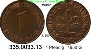 Deutschland BRD 1 Pfennig . . J.380 . 335.0033.13 -