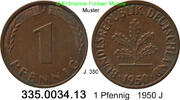 Deutschland BRD 1 Pfennig . . J.380 . 335.0034.13 -