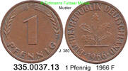 Deutschland BRD 1 Pfennig . . J.380 . 335.0037.13 -