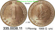 Deutschland BRD 1 Pfennig . . J.380 . 335.0038.11 -