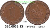 Deutschland BRD 1 Pfennig . . J.380 . 335.0039.13 -