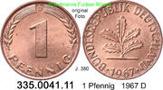Deutschland BRD 1 Pfennig . . J.380 . 335.0041.11 -