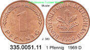 Deutschland BRD 1 Pfennig . . J.380 . 335.0051.11 -
