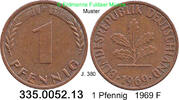 Deutschland BRD 1 Pfennig . . J.380 . 335.0052.13 -