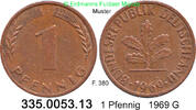 Deutschland BRD 1 Pfennig . . J.380 . 335.0053.13 -