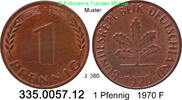 Deutschland BRD 1 Pfennig . . J.380 . 335.0057.12 -
