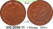 Deutschland BRD 1 Pfennig . . J.380 . 335.0059.11 -