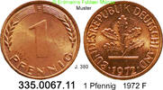 Deutschland BRD 1 Pfennig . . J.380 . 335.0067.11 -