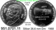 Fulda BRD DDR Nobelpreisträger Silber-Medaille Erdmann 93-054 Ferdinand Braun . 951.0701.11 -