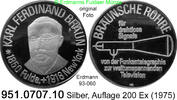 Fulda BRD Nobelpreisträger Silber-Medaille RAR . Erdmann 93-060 Ferdinand Braun . 951.0707.10 -