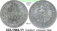Altdeutschland Frankfurt 6 Kreuzer AKS 21 . 323.1465.11 -