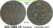 Altdeutschland Frankfurt 1 Heller AKS 30 . 323.1485.13 -