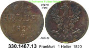 Altdeutschland Frankfurt 1 Heller AKS 30 . 323.1487.13 -