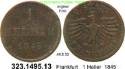 Altdeutschland Frankfurt 1 Heller AKS 33 . 323.1495.13 -