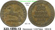Altdeutschland Hannover 1/24 Taler AKS 148 . 323.1890.13 -