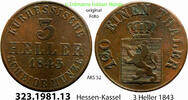 Hessen-Kassel 3 Kreuzer AKS 52 . 323.1981.13 -