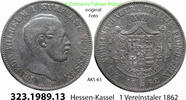 Hessen-Kassel AKS 63 . 323.1989.13 1 Vereinstaler 1862 ss