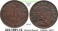 Hessen-Kassel 3 Heller AKS 67 . 323.1991.13 -