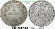 Deutschland Kaiserreich 1 Mark J.17 . 330.2247.13 -