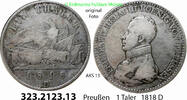 Brandenburg-Preußen 1 Taler AKS 13 . 323.2132.13 Preußen Königreich Friedrich Wilhelm III. 1797-1840 -