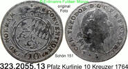 Pfalz Kurlinie 10 Kreuzer . 323.2055.13 . Karl IV. Theodor 1742-1799 -