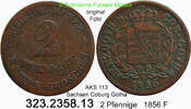 Sachsen Coburg Gotha 2 Pfennige AKS 113 . Ernst II. 1844-1893 . 323.2358.13 -
