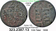 Sachsen-Weimar-Eisenach 1/24 Taler Schön 125 . . 323.2387.13 -