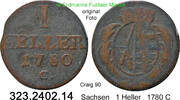 Sachsen Albertinische Linie 1 Heller Schön 227 . Friedrich August III. 1763-1806 . 323.2402.14 -