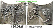 Güttler Kunstmedaille Neujahr Medaille Neujahr 2001 . 839.0126.11 -