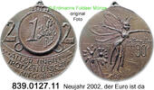 Güttler Kunstmedaille Neujahr Medaille Neujahr 2002 . 839.0127.11 -