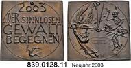 Güttler Kunstmedaille Neujahr Medaille Neujahr 2003 . 839.0128.11 -