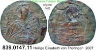 Güttler Kunstmedaille hl. Elisabeth Marburg Medaille Heilige Elisabeth von Thüringen Marburg, Wartburg . 839.0147.11 -