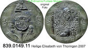 Güttler Medaille hl. Elisabeth Marburg Darmstadt Medaille Heilige Elisabeth von Thüringen . 839.0149.11 -