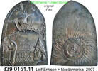Güttler Kunstmedaille Leif Erikson Medaille Wikinger Leif Erikson erreicht Nordamerika . 839.0151.11 -