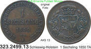 Schleswig-Holstein 1 Sechsling Friedrich VI.1808-1839 . 323.2499.13 -