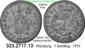 Würzburg Bistum Schilling Karl Philipp von Greiffenclau zu Vollraths . 323.2717.13 -