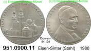 Medaille 1980 Fulda Hessen Erdmann 94-100 . Papstbesuch in Fulda  . 951.0900.11 prägefrisch