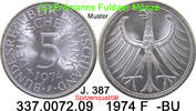 Germany BRD 5 DM Kursmünze Silber J.387 . 337.0072.09 -
