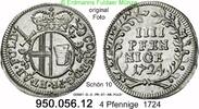Fulda Abtei 4 Pfennige 78-418 Constantin von Buttlar 1714-1726 Schön 10 . 950.0562.12 -