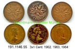 Canada Kanada 3x1 Cent *48 KM49 Ahornblatt Lot . *48 KM49 -