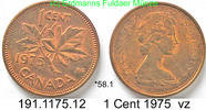 Canada Kanada 1 Cent *58.1 KM59 Ahornblatt . 191.1175.12 -